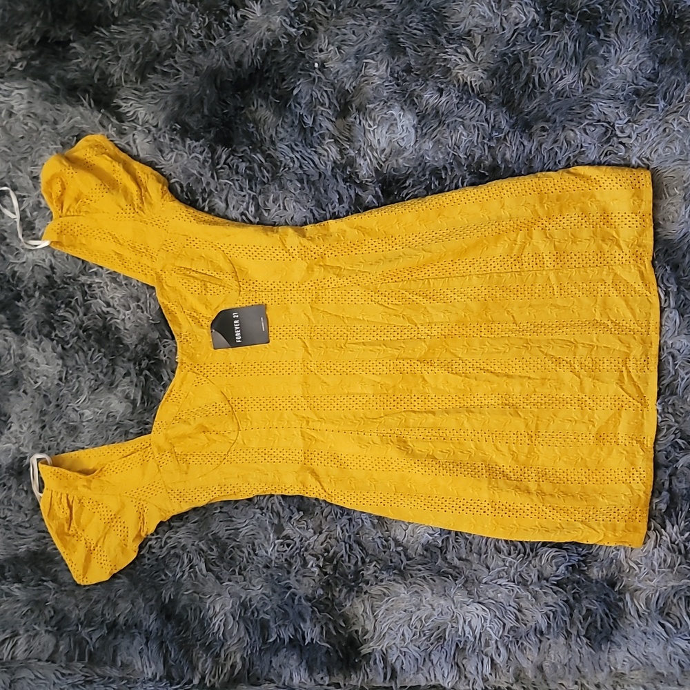 Forever21 Mustard Woven Mini Dress
